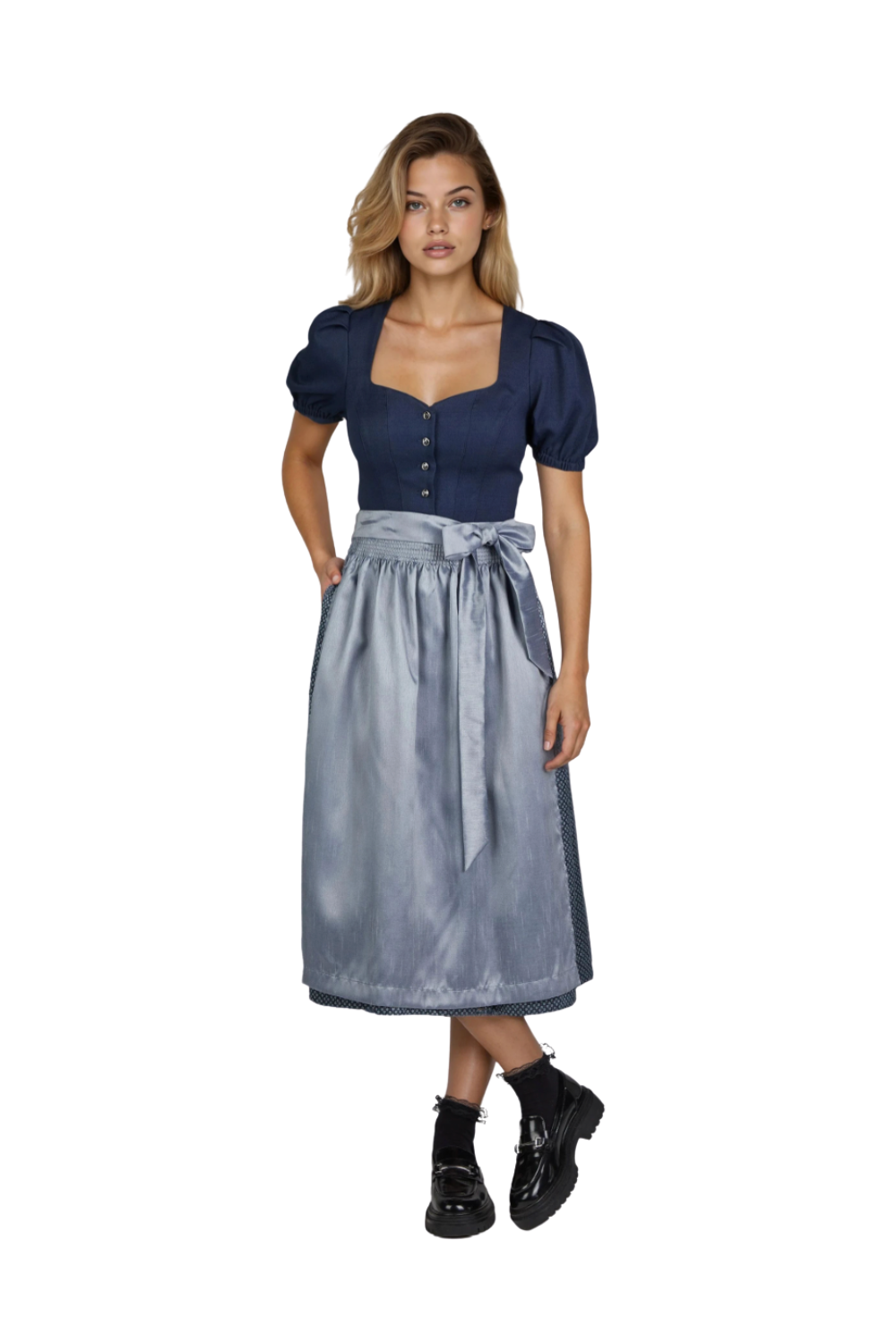 Spieth & Wensky Hallein Dirndl 75 cm – Dunkelblau