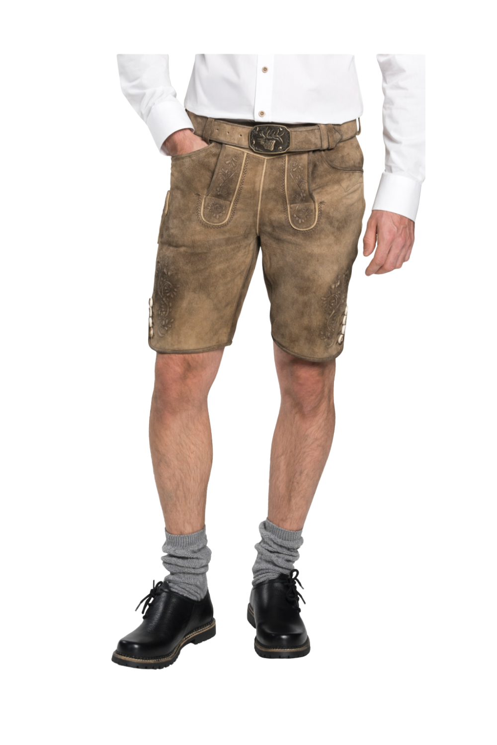 Spieth & Wensky Everest Lederhose 45 cm – Sandstein / St. Braun