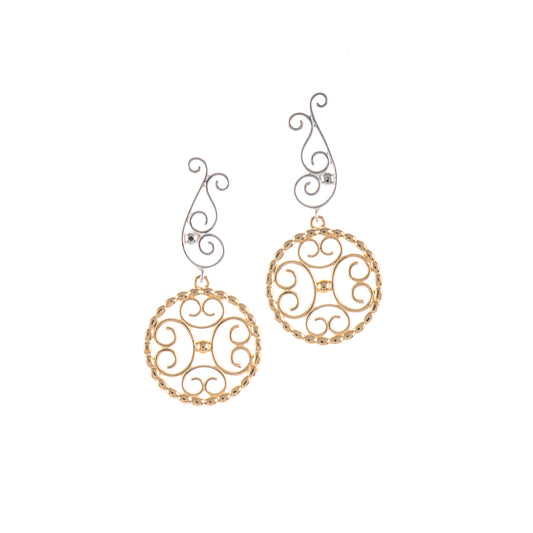 Ohrstecker Signature – 925 Silber, teilvergoldet