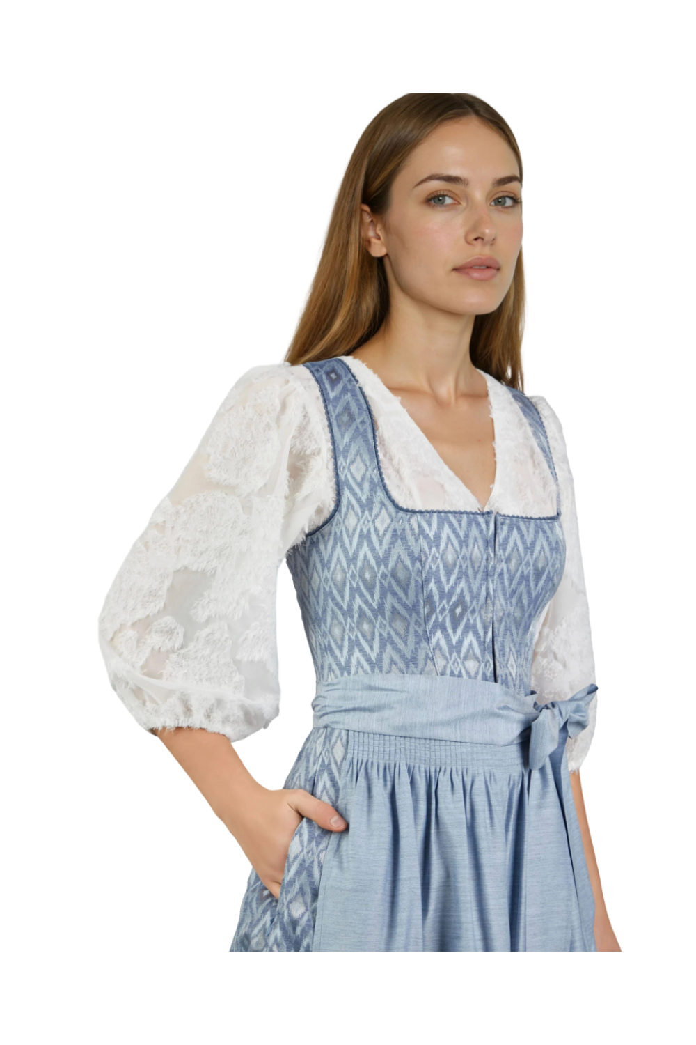 Spieth & Wensky Hermine Dirndl 70 cm – Hellblau