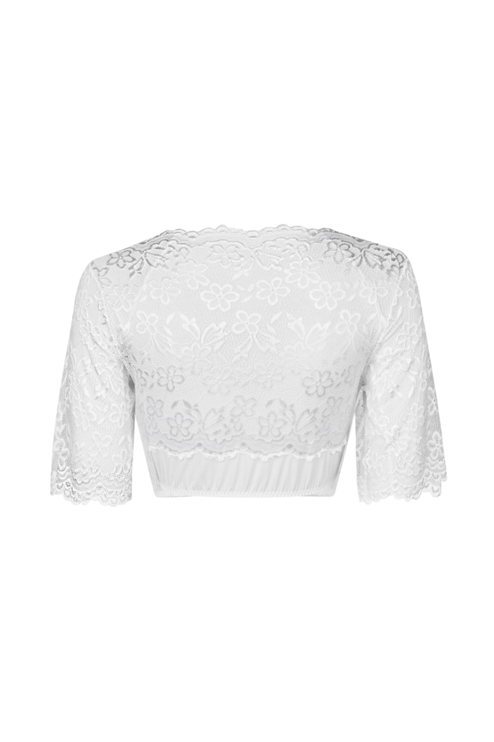 Nina von C. Dirndl-Bluse Waltraud Halbarm – Weiß