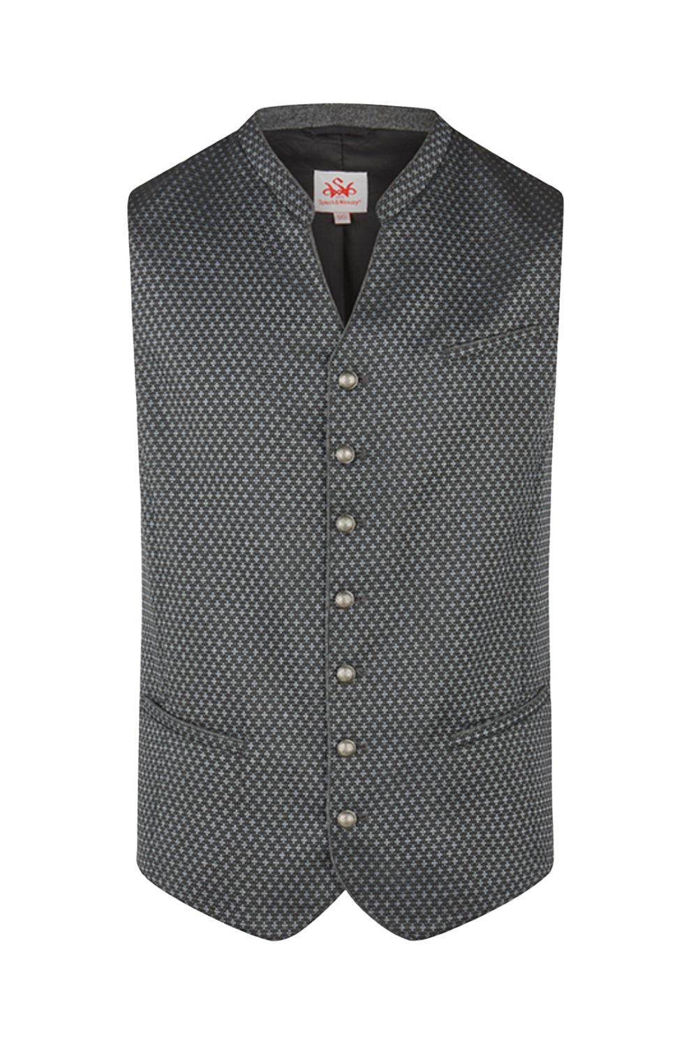 Spieth & Wensky Holger Trachtenweste – Dunkelblau Jacquard