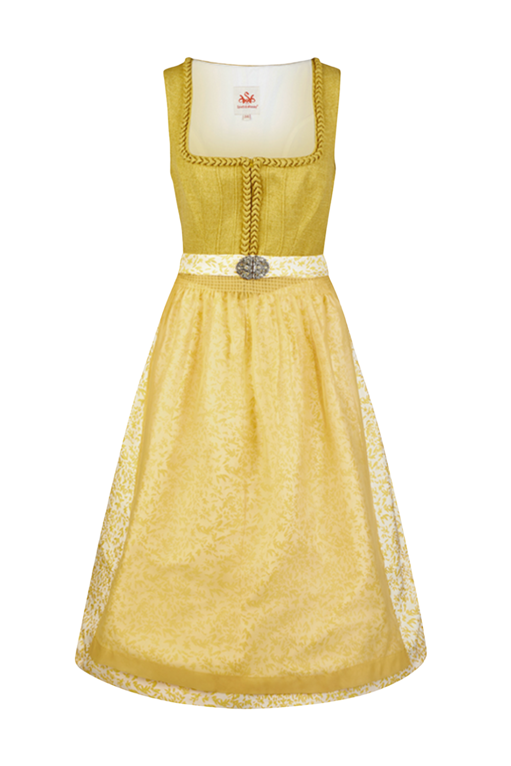 Spieth & Wensky Hala Dirndl 70 cm – Türkis & Gelb