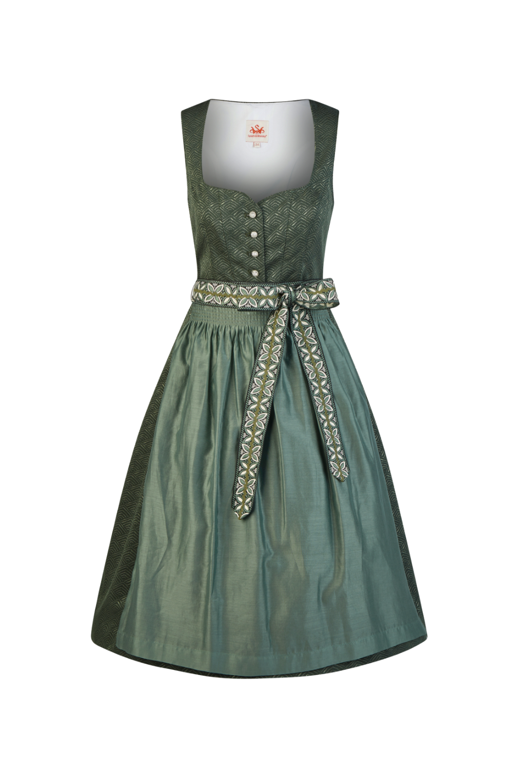 Spieth & Wensky Heidi Dirndl 70 cm – Oliv