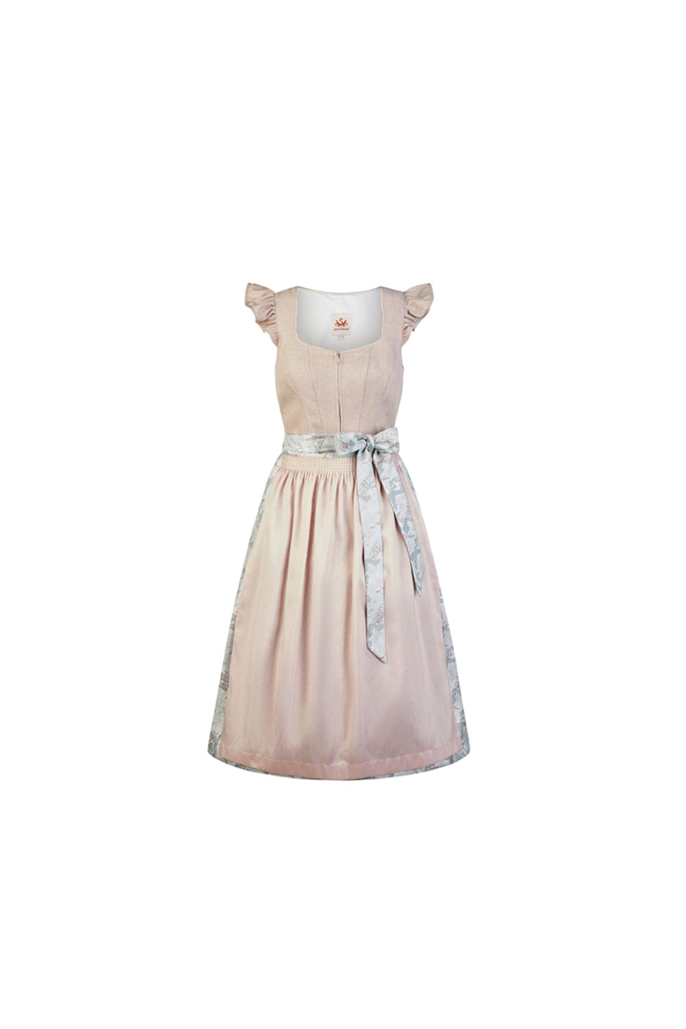 Spieth & Wensky Hadi Dirndl 70 cm – Blau oder rosa in Leinenoptik
